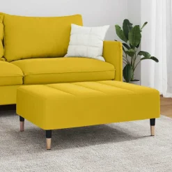 vidaXL Voetenbank 77x55x31 cm fluweel geel