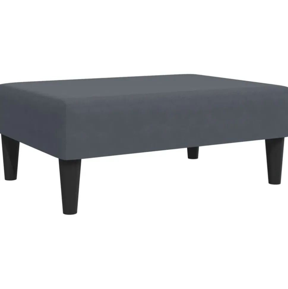 vidaXL Voetenbank 77x55x31 cm fluweel donkergrijs
