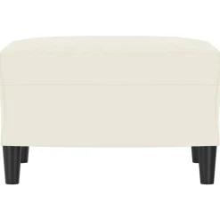 vidaXL Voetenbank 60x50x41 cm fluweel crèmekleurig