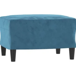 vidaXL Voetenbank 60x50x41 cm fluweel blauw