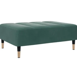 vidaXL Voetenbank 77x55x31 cm fluweel donkergroen