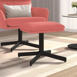 vidaXL Voetenbank 60x60x36 cm fluweel roze