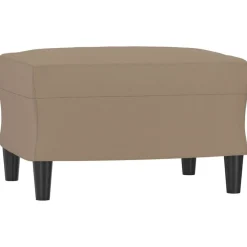 vidaXL Voetenbank 60x50x41 cm kunstleer cappuccino