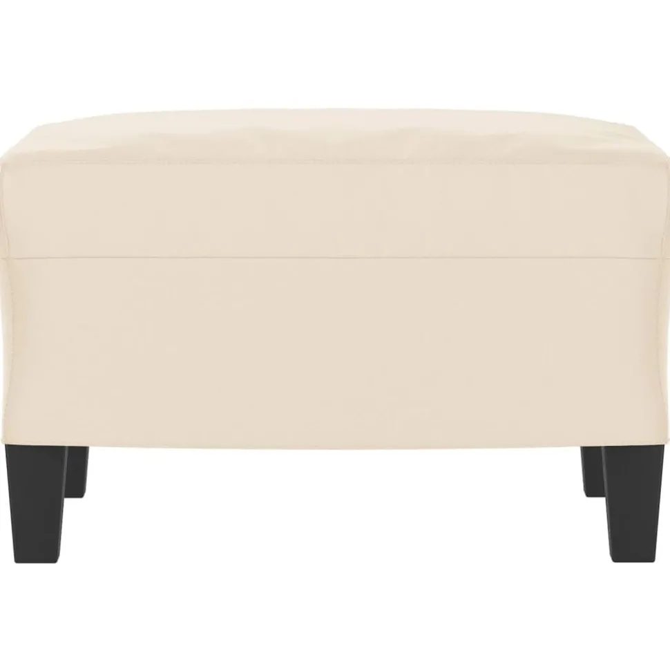 vidaXL Voetenbank 60x50x41 cm microvezelstof beige