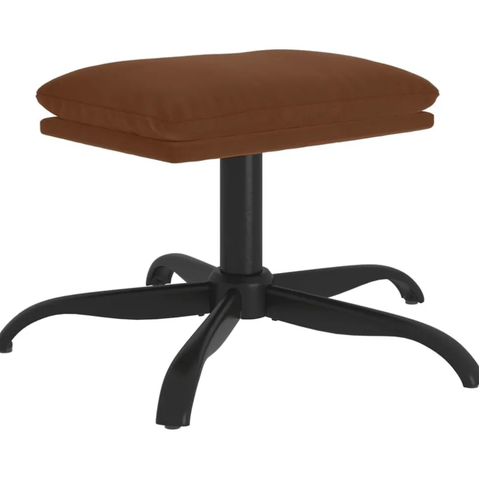 vidaXL Voetenbank 60x60x36 cm microvezelstof bruin