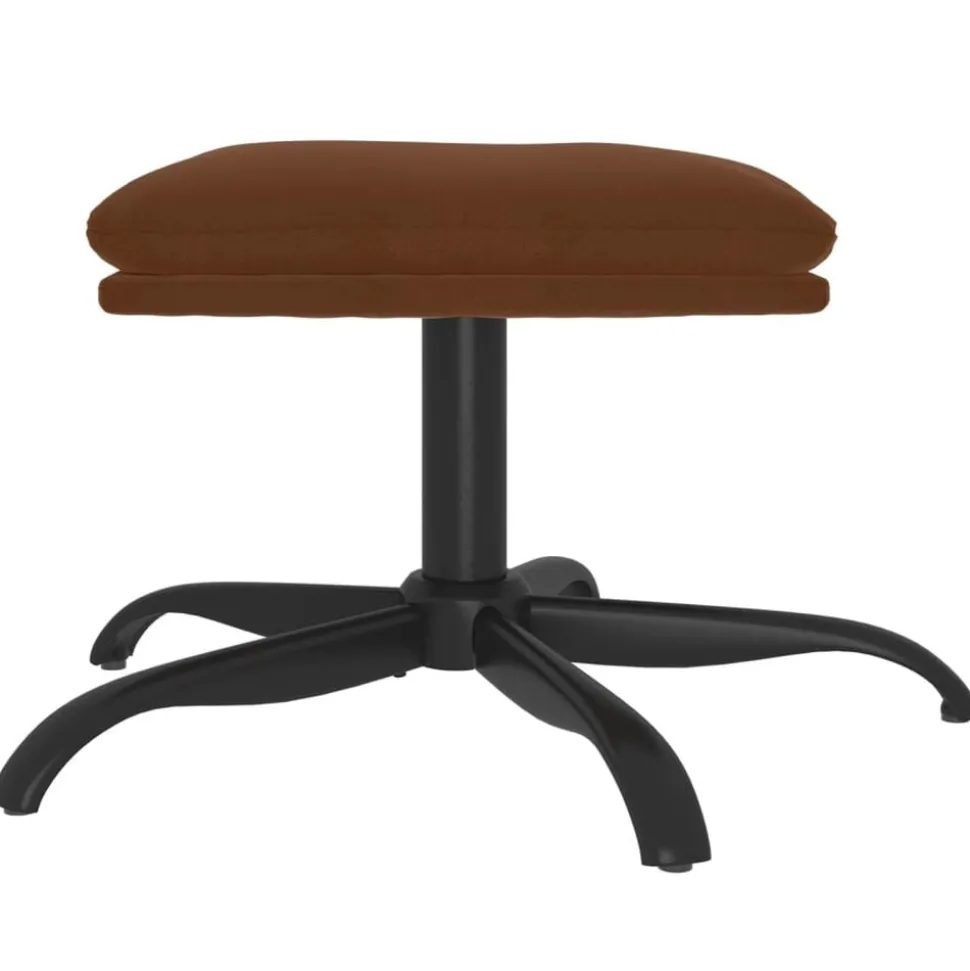 vidaXL Voetenbank 60x60x36 cm microvezelstof bruin