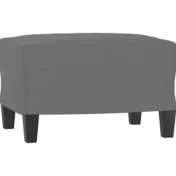 vidaXL Voetenbank 60x50x41 cm microvezelstof donkergrijs