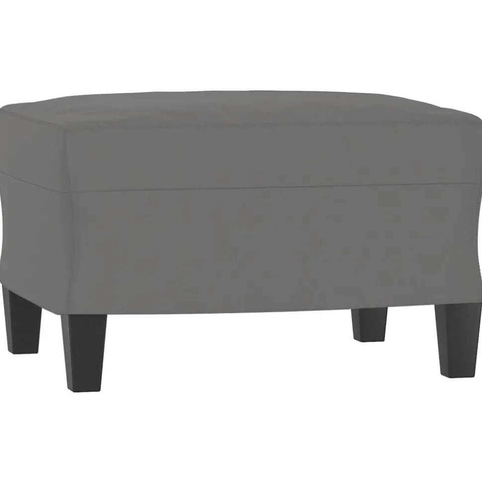vidaXL Voetenbank 60x50x41 cm microvezelstof donkergrijs