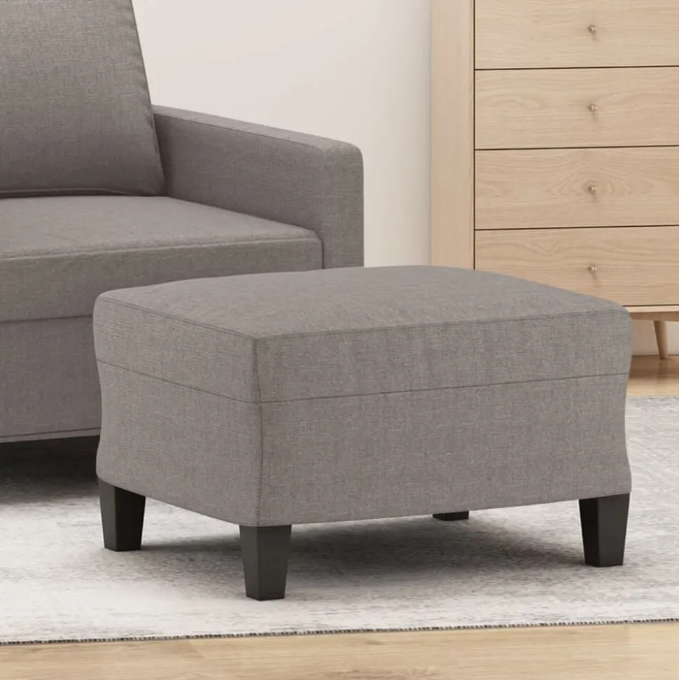 vidaXL Voetenbank 60x50x41 cm stof taupe