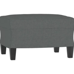 vidaXL Voetenbank 60x50x41 cm stof donkergrijs