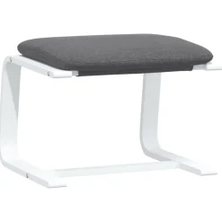 vidaXL Voetenbank 51x41x40 cm stof donkergrijs