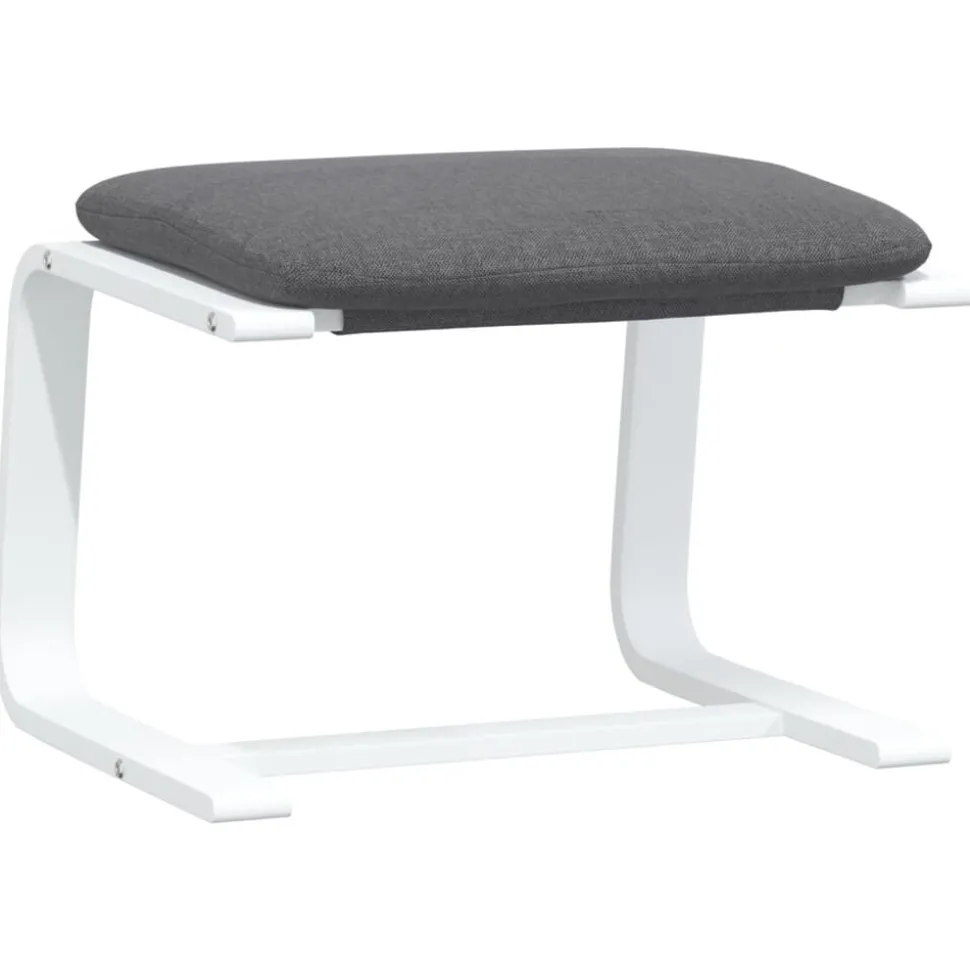 vidaXL Voetenbank 51x41x40 cm stof donkergrijs