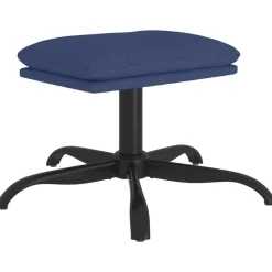 vidaXL Voetenbank 60x60x36 cm stof blauw