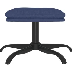 vidaXL Voetenbank 60x60x36 cm stof blauw