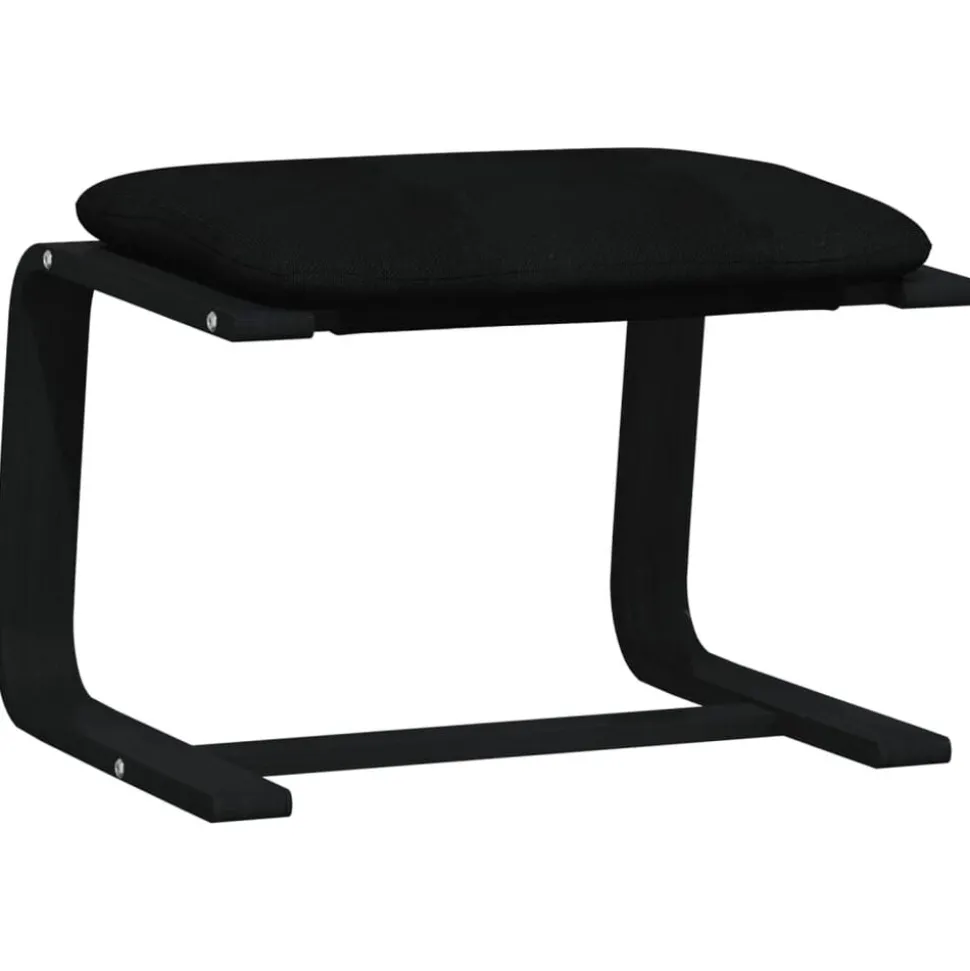 vidaXL Voetenbank 51x41x40 cm stof zwart