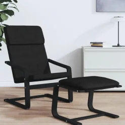 vidaXL Voetenbank 51x41x40 cm stof zwart
