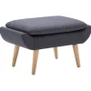vidaXL Voetenbank 73x43x42 cm stoffen bekleding donkergrijs