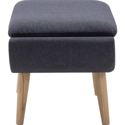 vidaXL Voetenbank 73x43x42 cm stoffen bekleding donkergrijs