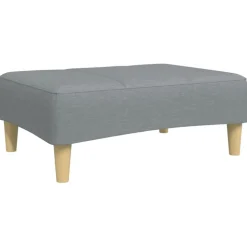 vidaXL Voetenbank 77x55x31 cm stof lichtgrijs