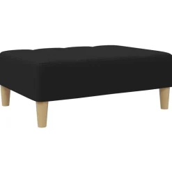 vidaXL Voetenbank 77x55x31 cm stof zwart