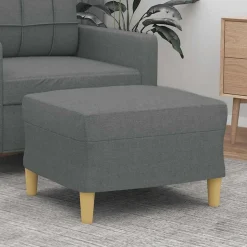 vidaXL Voetenbank 60x50x41 cm stof donkergrijs