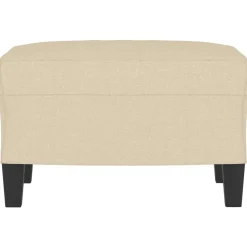vidaXL Voetenbank 60x50x41 cm stof crèmekleurig
