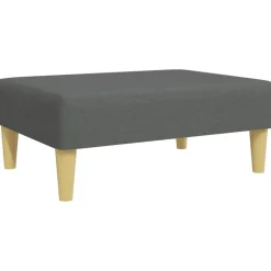 vidaXL Voetenbank 77x55x31 cm stof donkergrijs