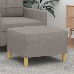 vidaXL Voetenbank 60x50x41 cm stof taupe