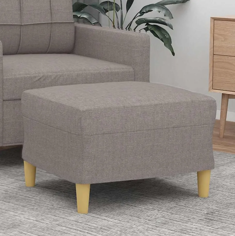 vidaXL Voetenbank 60x50x41 cm stof taupe