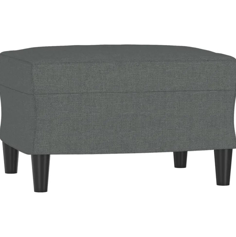 vidaXL Voetenbank 60x50x41 cm stof donkergrijs
