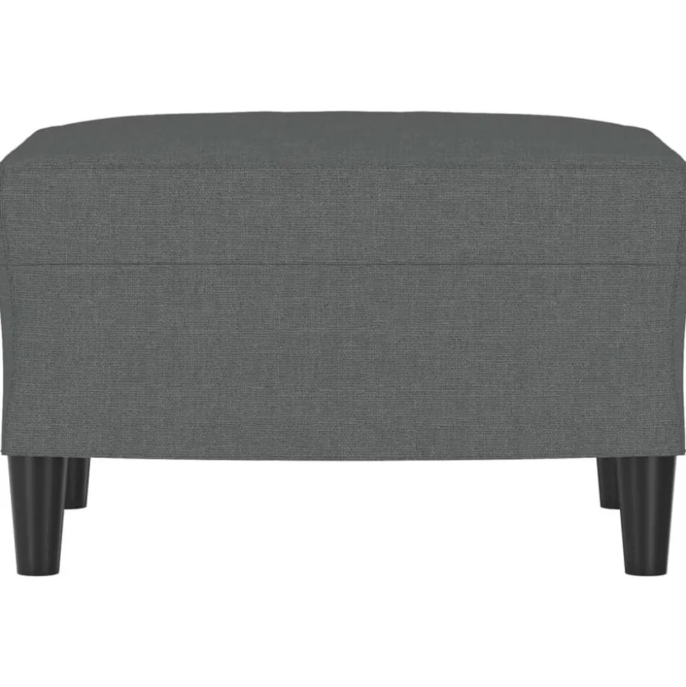 vidaXL Voetenbank 60x50x41 cm stof donkergrijs