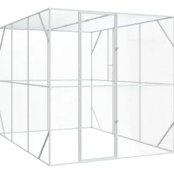 vidaXL Vogelkooi Antraciet 210 x 304 x 213 cm Gegalvaniseerd staal
