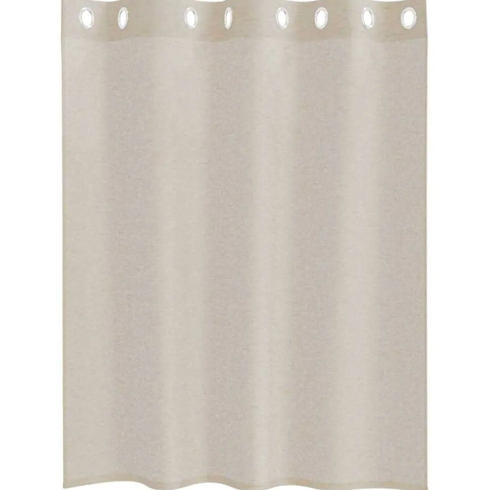 vidaXL Voile Gordijn met gordijnen 2 pcs Zand 140 x 140 cm Polyester