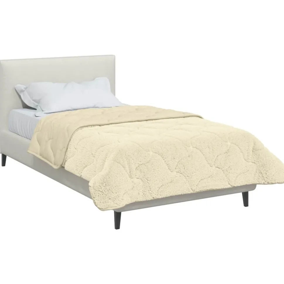 vidaXL Vol jaar dekbed Crème 140 x 200 cm Microfiber en Teddy fleece