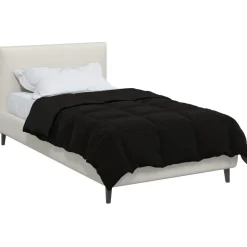 vidaXL Vol jaar dekbed Gekwilt Zwart 135 x 200 cm Microfiber