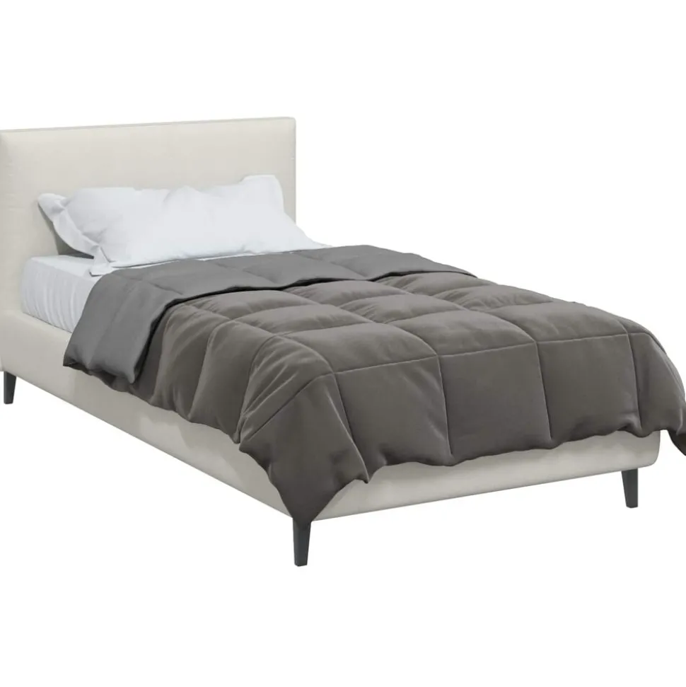 vidaXL Vol jaar dekbed Gekwilt Lichtgrijs 135 x 200 cm Microfiber