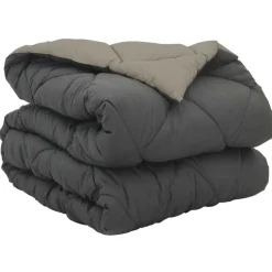 vidaXL Vol jaar dekbed Lichtgrijs en Antraciet 135 x 200 cm Microfiber
