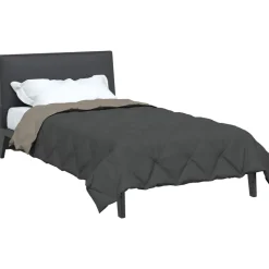 vidaXL Vol jaar dekbed Lichtgrijs en Antraciet 135 x 200 cm Microfiber