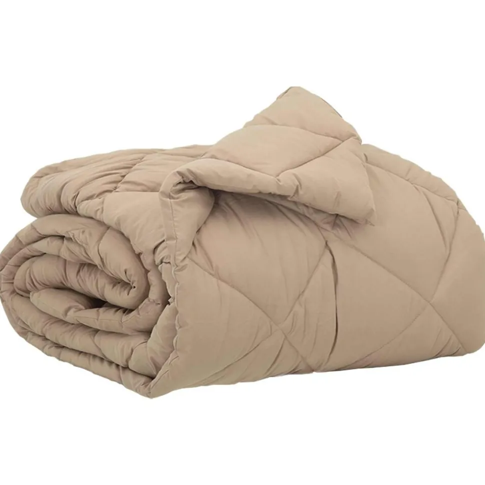 vidaXL Vol jaar dekbed Taupe 135 x 200 cm Microfiber