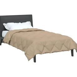 vidaXL Vol jaar dekbed Taupe 135 x 200 cm Microfiber