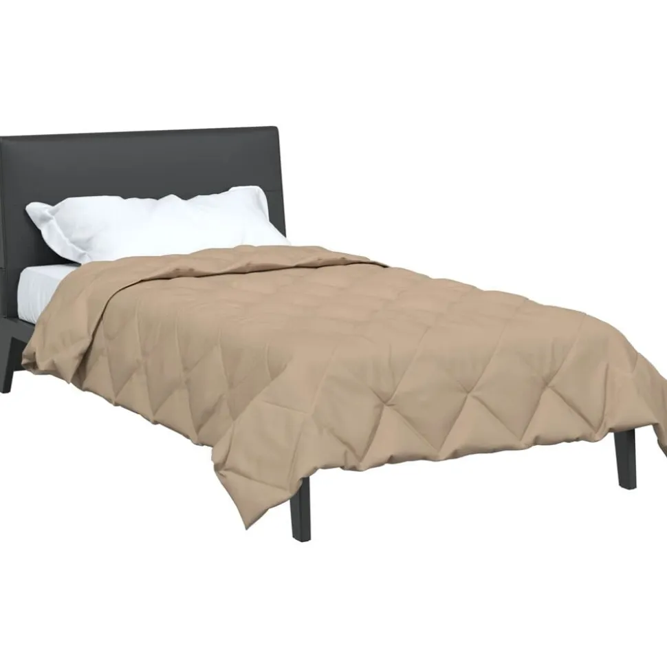 vidaXL Vol jaar dekbed Taupe 135 x 200 cm Microfiber
