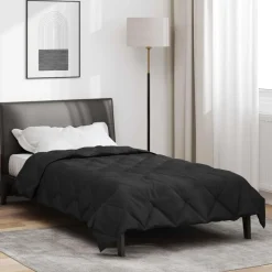 vidaXL Vol jaar dekbed Zwart 135 x 200 cm Microfiber