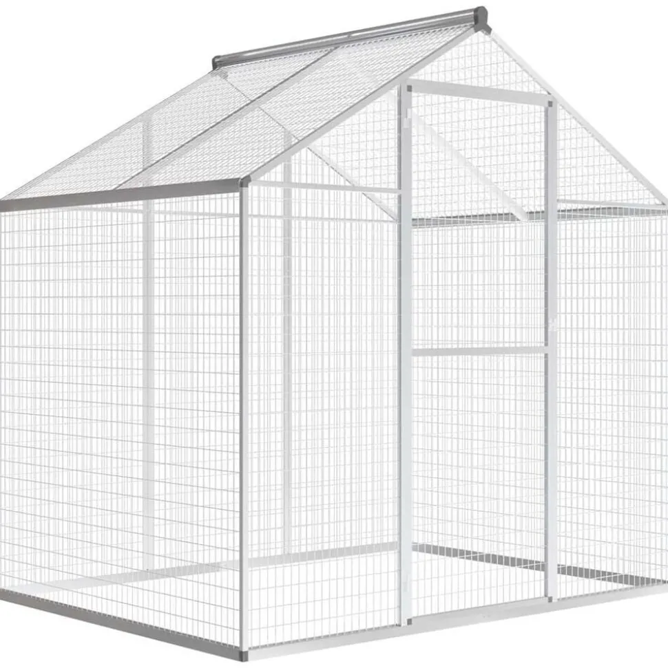 vidaXL Volière 178x122x194 cm aluminium