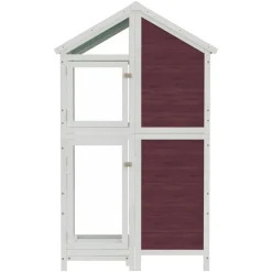 vidaXL Volière 97x81x152 cm massief grenenhout mokkakleurig