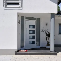 vidaXL Voordeur 100x200 cm aluminium en PVC wit