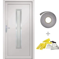 vidaXL Voordeur 88x200 cm PVC wit