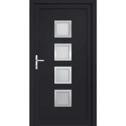 vidaXL Voordeur 88x200 cm PVC antracietkleurig