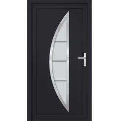 vidaXL Voordeur 88x200 cm PVC antracietkleurig