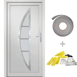 vidaXL Voordeur 88x200 cm PVC wit