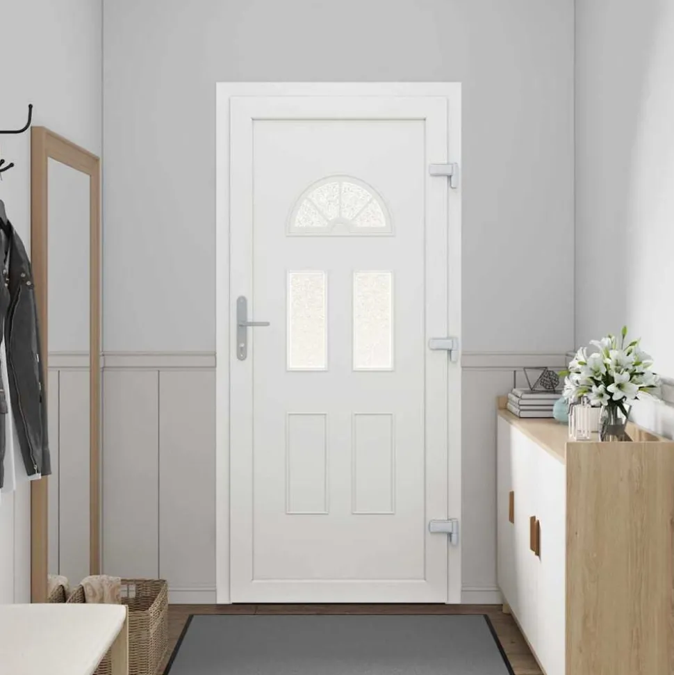 vidaXL Voordeur 98x208 cm PVC wit